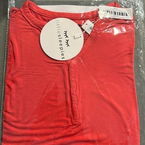 Little Sleepies Cranberry Womens pajama top size Small